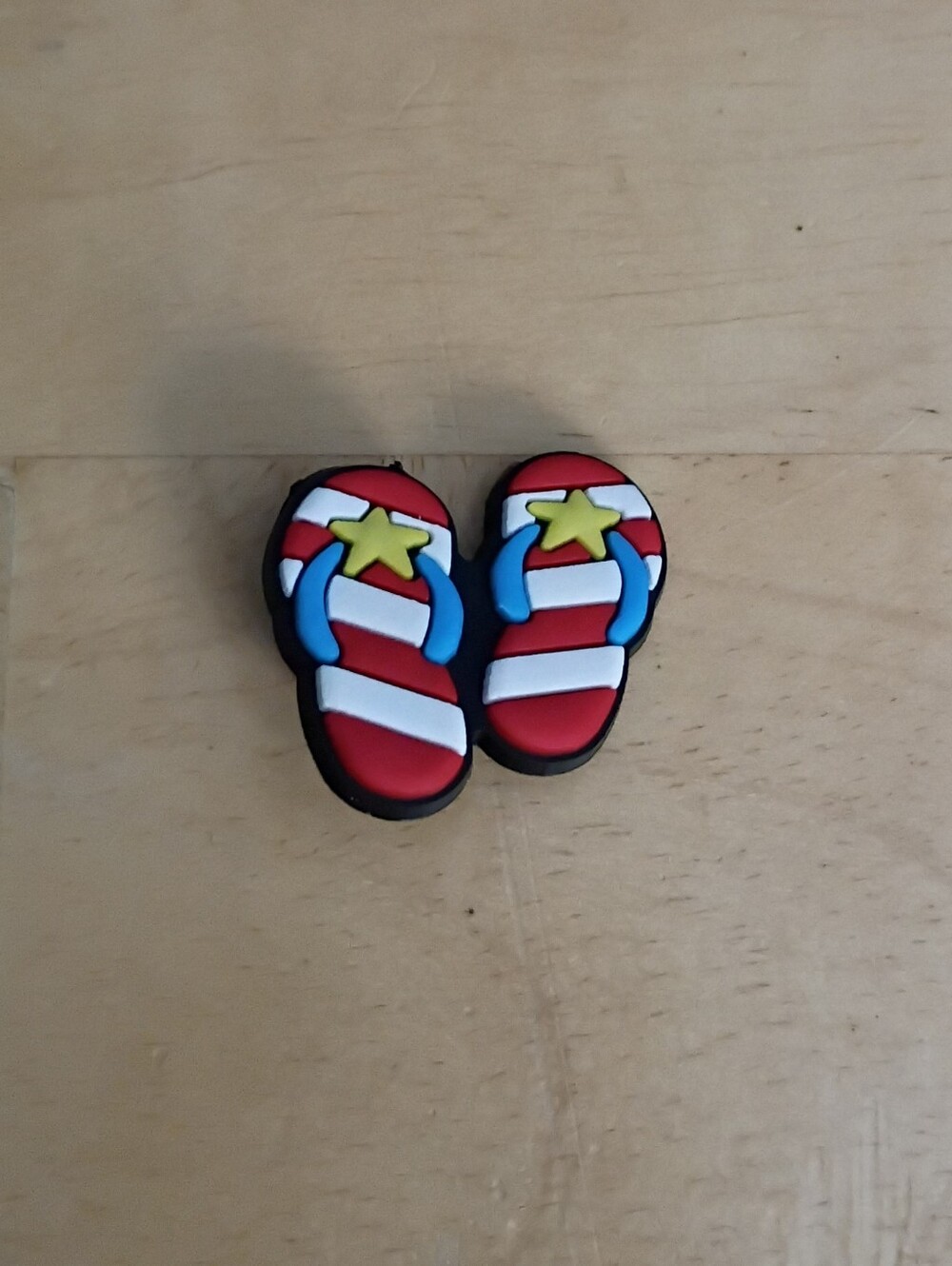 10 for $10 Jibbitz Croc Charms - Beach Summer Red White Blue Flip Flops 2 - New